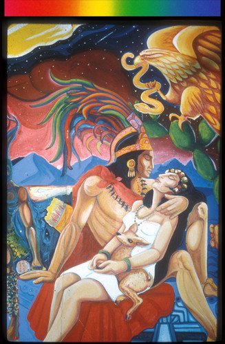 "Amor Indio" detail of mural entitled : "Crystallization of the Chicano Myth"