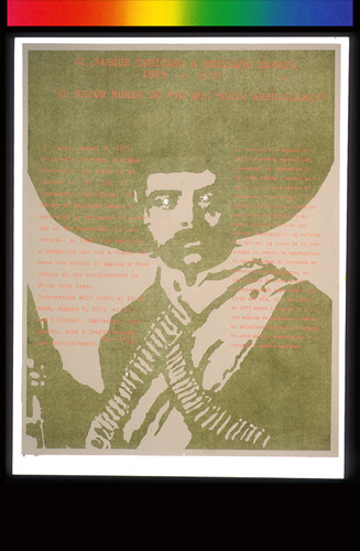 Parque Dedicado a Emiliano Zapata, Announcement Poster for