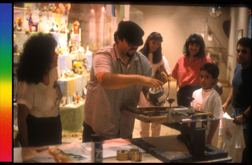 Silk Screen Demonstration at "Deadlines" Art Exhibition