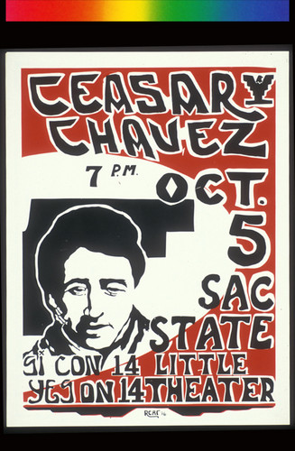 Announcement Poster for Ceasar [sic] Chavez