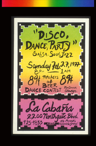 Disco Dance Party, Announcement Poster for