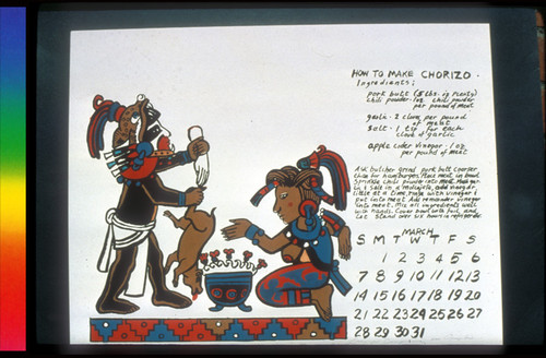 Warrior y Casador; from the Calendario de Comida