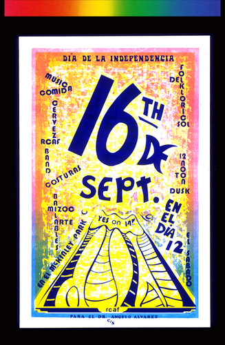 16th de Sept[iembre] - Día de la Independencia, Announcement Poster for