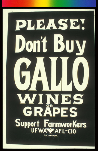 Please Don't Buy Gallo, Announcement Poster for