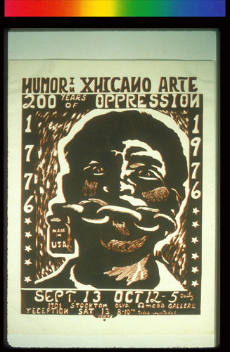 Humor in Xhicano [sic] Arte, Announcement Poster for