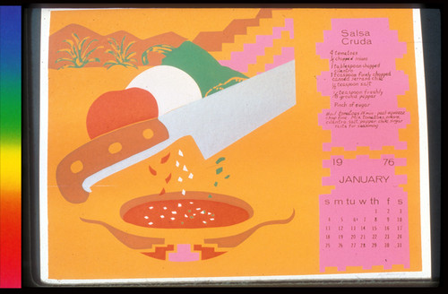 Salsa Cruda; from Calendario De Comida 1976