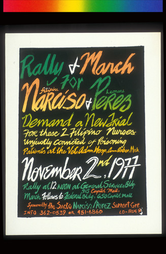 Rally & March for Narciso & Perez, Announcement Poster for