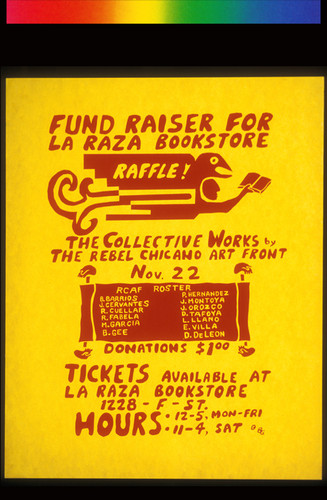 Fund Raiser for la Raza Bookstore, Announcement Poster for