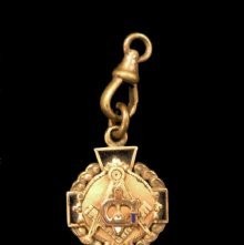 Square and compass watch fob, Roy Rogers Collection