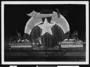 Float for the Shriner's electrical parade, ca.1920