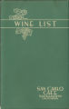 Wine List, San Carlo Cafe