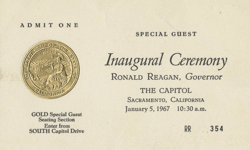 Inauguration Ceremony Ticket