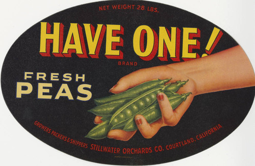 Pea Label for Stillwater Orchards