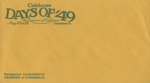 Celebrate Days of '49 Envelope