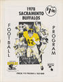 Sacramento Buffalos Football Team Official Program and Yearbook