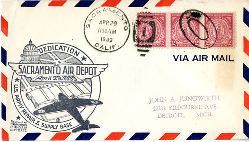 Dedication Sacramento Air Depot Envelope