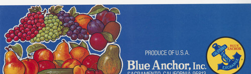 Blue Anchor Crate Label