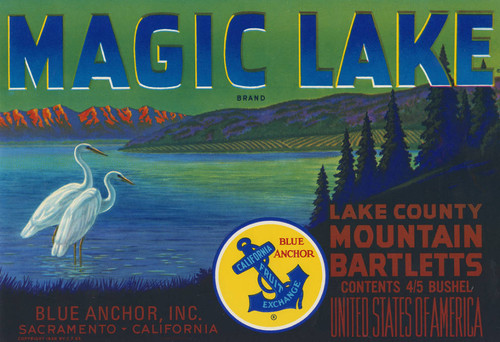 Magic Lake Brand Bartletts Label