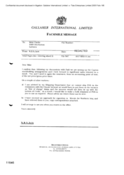 Gallaher International Limited[ Memo from Mike NBS Jack to Mike Clarke regarding Cyprus stockholding arrangements]