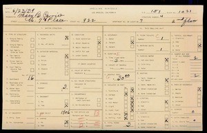 WPA household census for 922 W 7 PL, Los Angeles