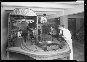 Meccano set at Arroyo Seco playground, Southern California, 1930