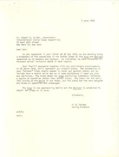 Letter to Robert G. Snider