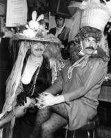 Female impersonators in Easter bonnets