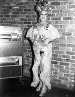 Female impersonator in Latin dancer costume