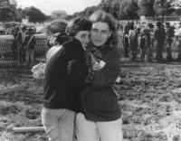 Two women hugging