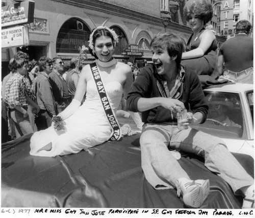 Miss Gay San Jose, Carla La Mar on a float