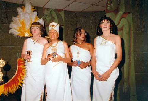 Female impersonators dressed in Egyptian style