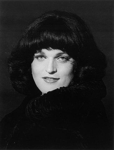 Lucy Manhattan in velvet coat