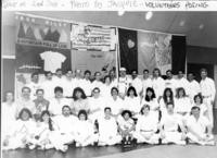 Group portrait of AIDS quilt volunteers