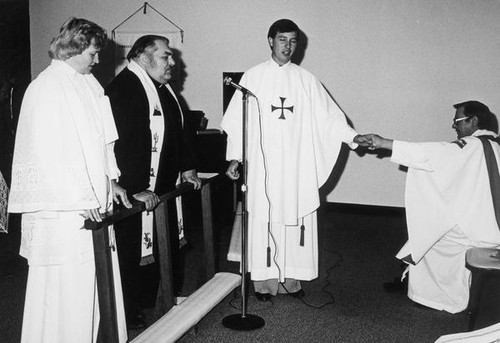 Reverend Robert Copestake's church installation