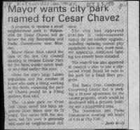 Mayor wants city park named for Cesar Chavez