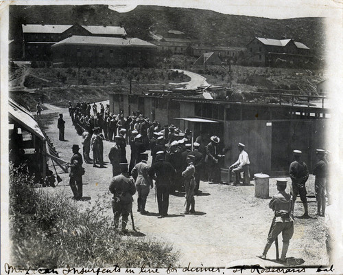 Mexican insurgents in line for dinner - Fort Rosecrans