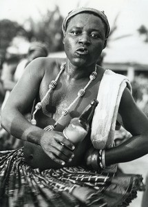 Bamileke dancer, in Cameroon