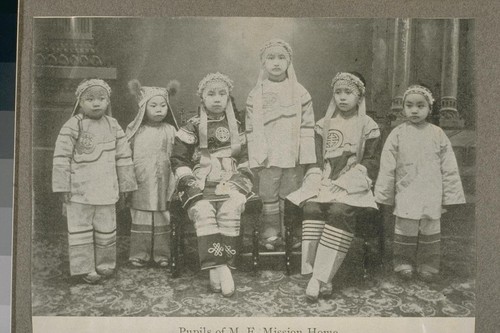 Pupils of M.E. [Methodist Episcopal] Mission Home. [Clipped from unidentified print source.]