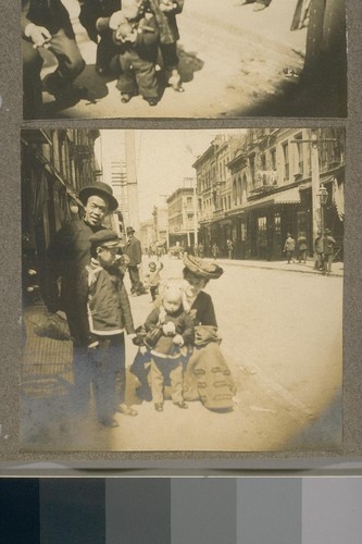 [Children with adults, Chinatown.]