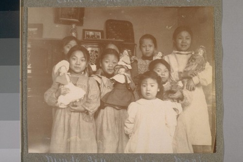 [Back row, left to right] Ethel, Josephine, Margaret. [Front row, left to right] Maude, Siu, Helen, Gene, Marie