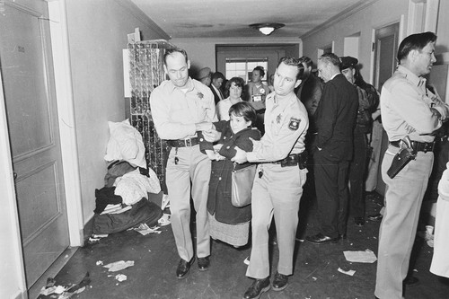 Police removing students from Sproul Hall hallways