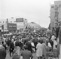 Crowd shots as Farmer speaks