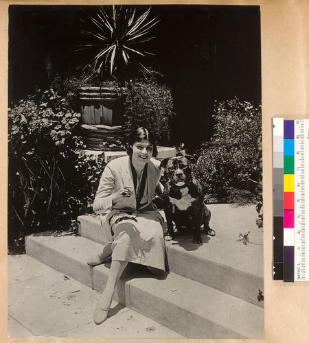 Virginia Rappe with dog