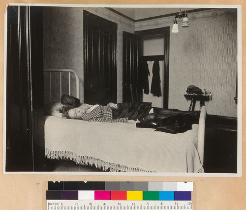 Murder victim Mrs. Lillian M. St. Mary at crime scene