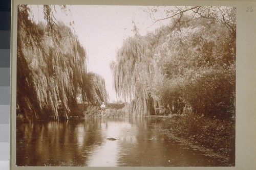 [Man fishing? at pond]