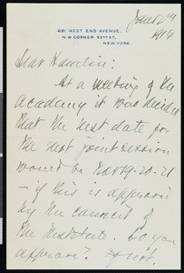 Brander Matthews, letter, 1914-01-12, to Hamlin Garland