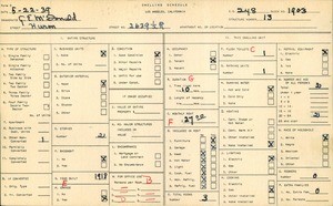 WPA household census for 2639 1/2 HURON, Los Angeles