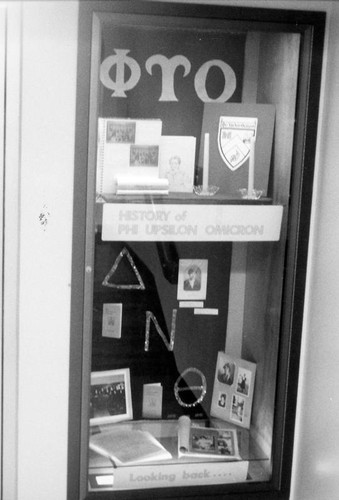 History of the Phi Upsilon Omicron display