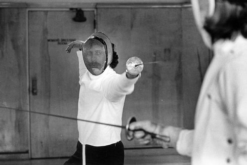 Students fencing