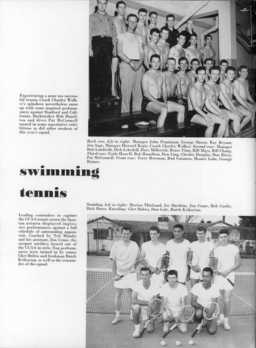 Swimming and Tennis team